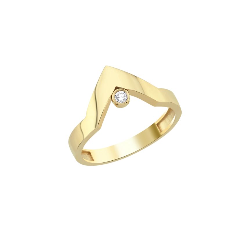 V Shape Ring | Dime Tribe | Wolf & Badger
