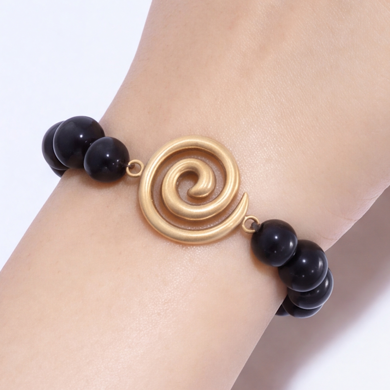 Vortex Shungite Emf Protection Bracelet | ORMIRO | Wolf & Badger
