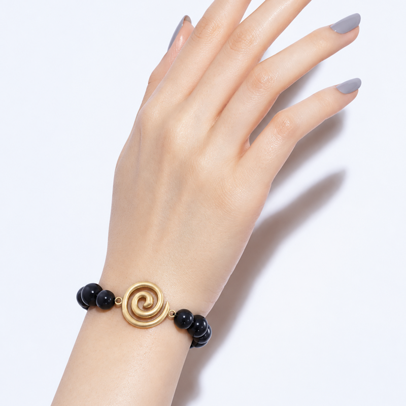 Vortex Shungite Emf Protection Bracelet | ORMIRO | Wolf & Badger