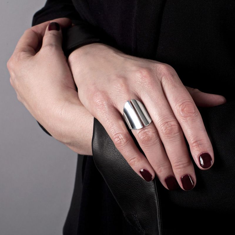 Wedge Ring Sterling Silver | Edge Only | Wolf & Badger