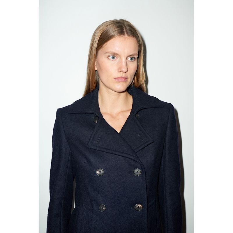 Women's Pea Coat Navy | Hegarty | Wolf & Badger