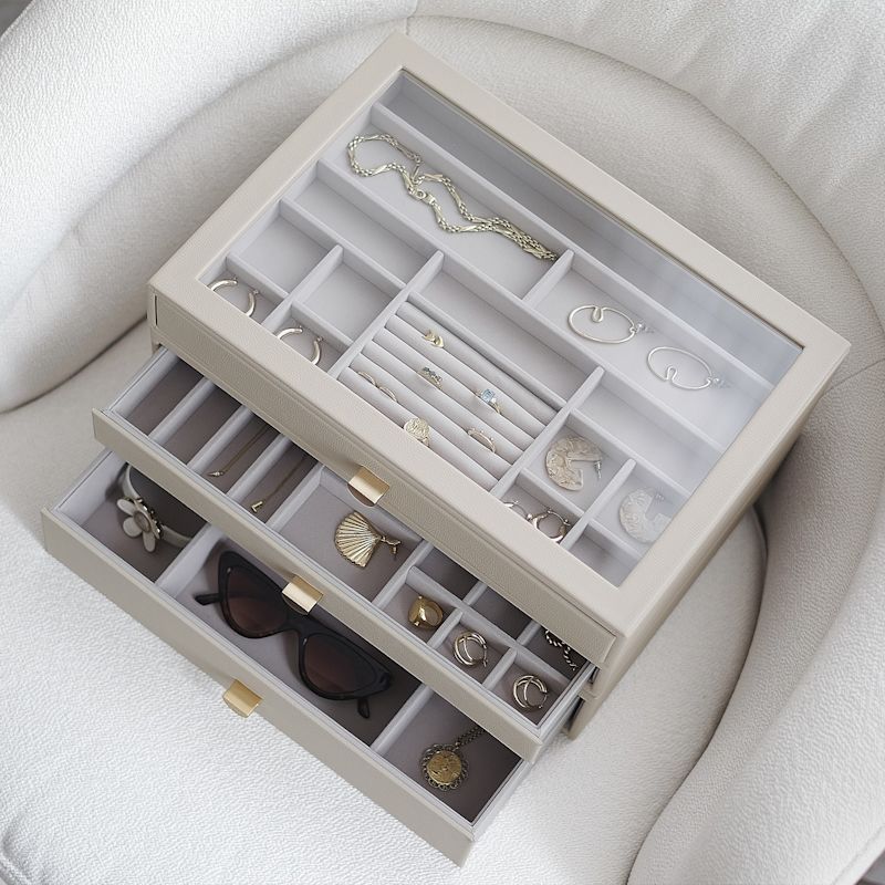 Stackers Oatmeal Supersize Jewelry Box With Drawers | Stackers | Wolf ...