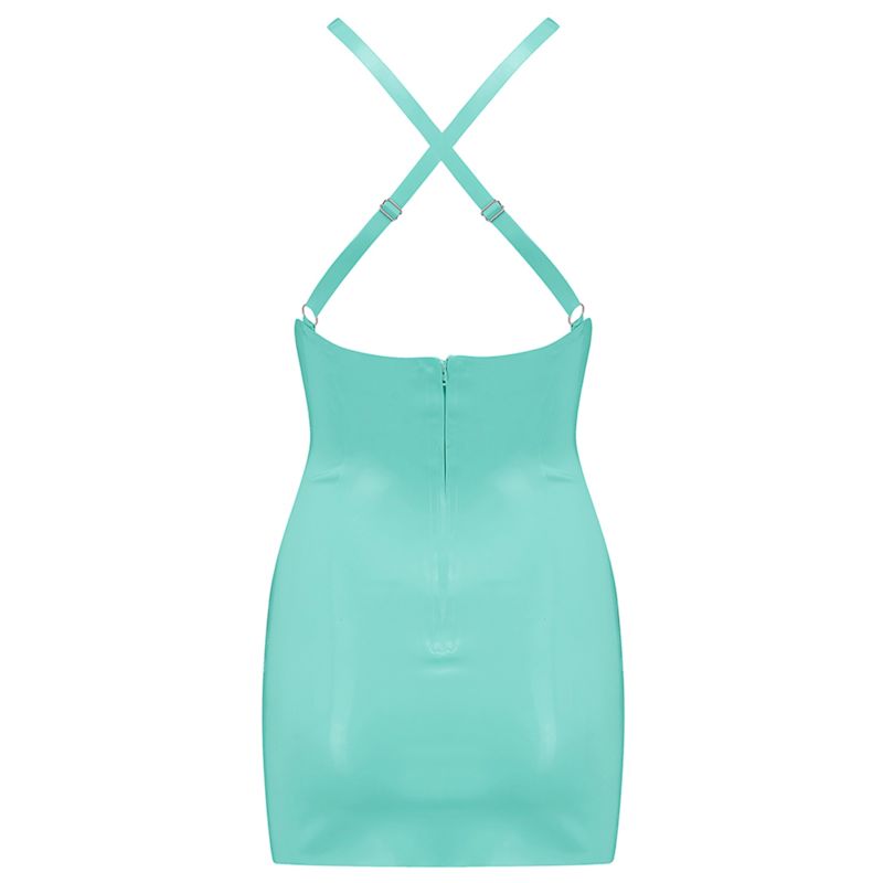 slim fit dress slacks Asymmetric Latex Dress  Fetasia Latex