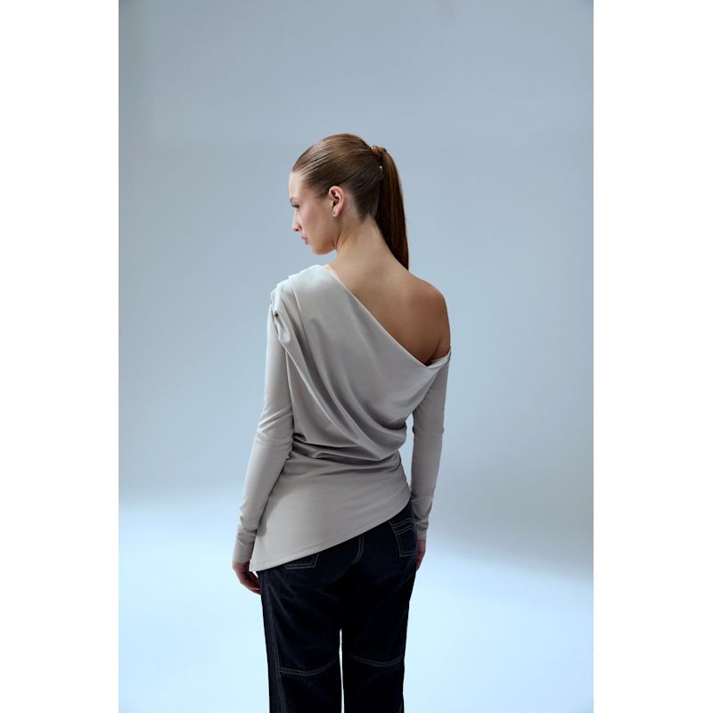 Your Itch Draped Long Sleeve Top - String | PCFG | Wolf & Badger