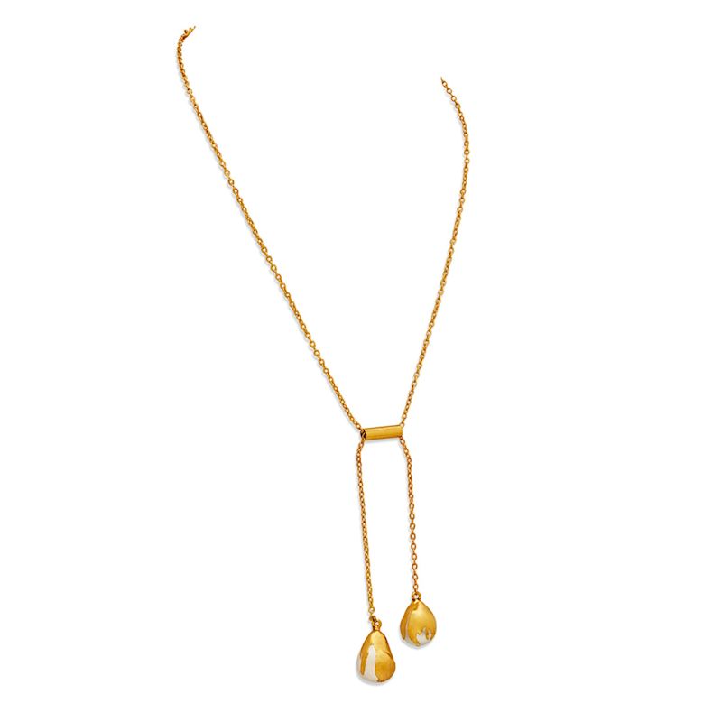 Gold Boond Pendant With Baroque Pearls | Dhwani Bansal | Wolf & Badger
