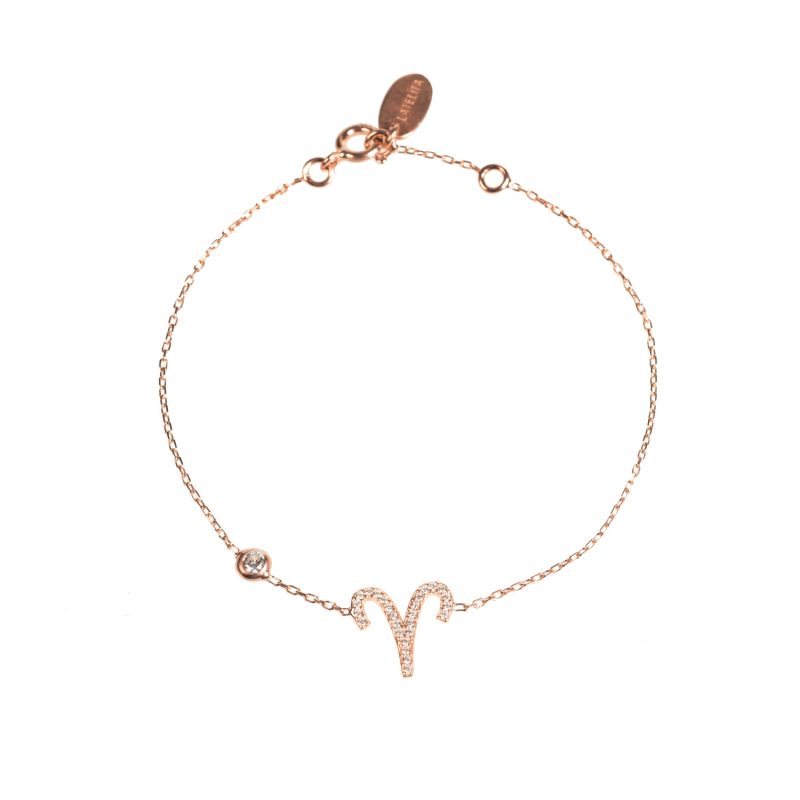 Zodiac Horoscope Star Sign Bracelet Aries Rosegold image