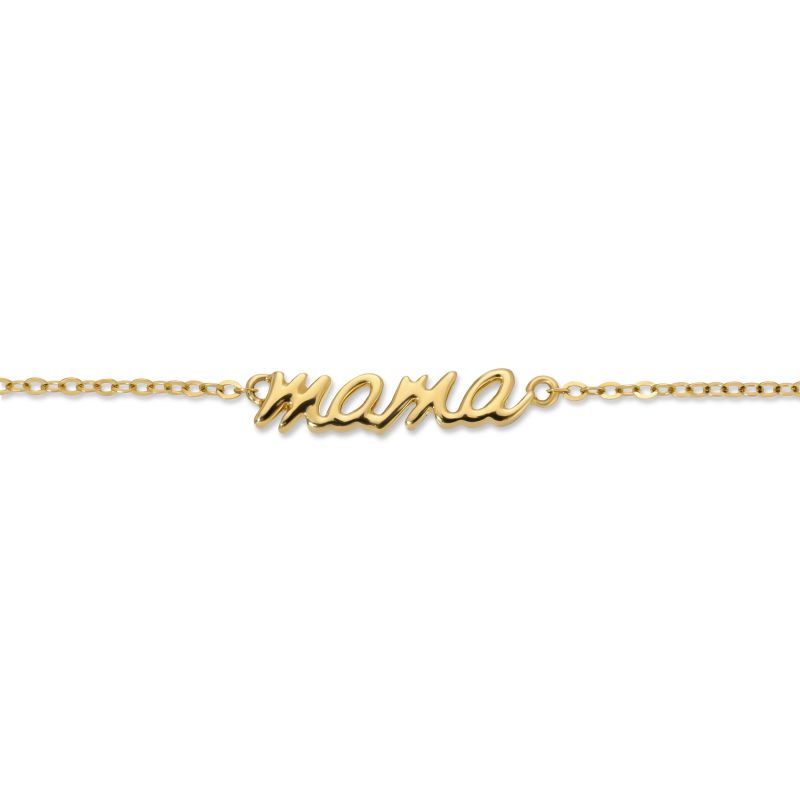 Mama Bracelet - Mama Nameplate Bracelet - 14kt Solid Gold image