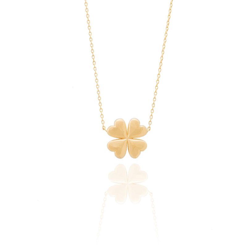 18K Gold Vermeil Clover Leaf Necklace image