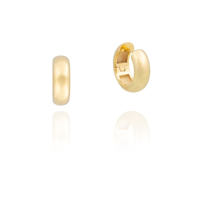 18K Gold Vermeil Mini Huggie Hoop Earrings image