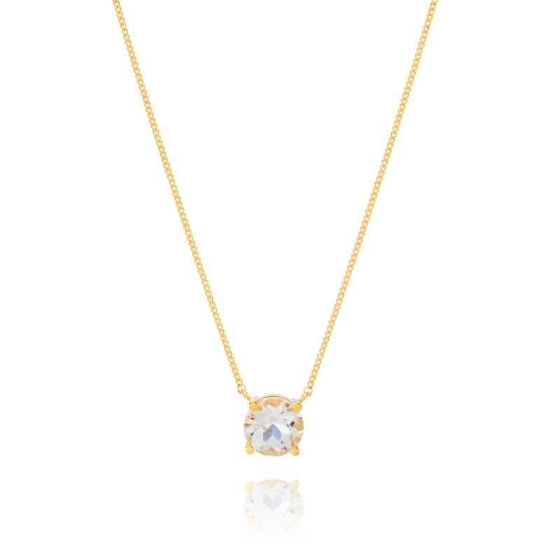 18K Gold Vermeil Topaz Necklace image