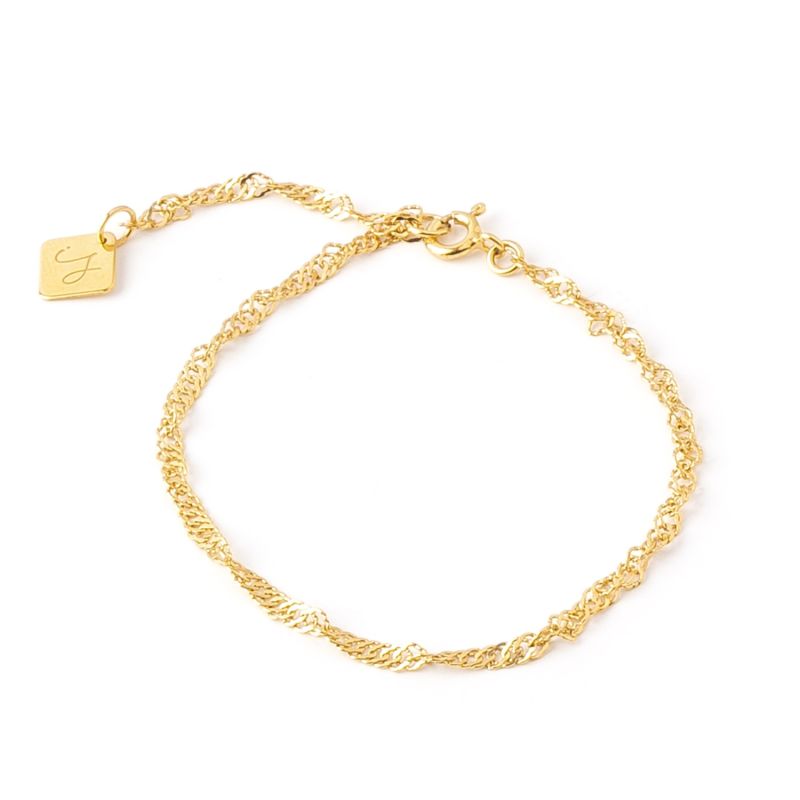 18K Gold Vermeil Twisted Chain Bracelet image