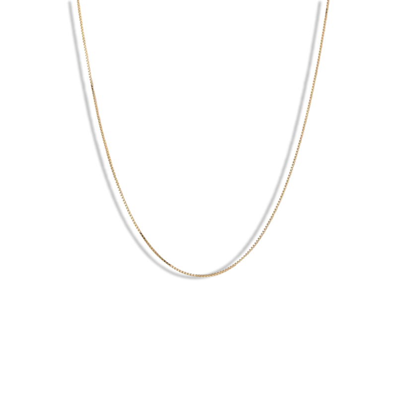 Dainty Gold Box Chain Necklace image