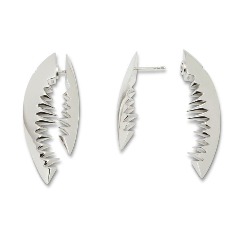 Shark Bite Silver Earrings image