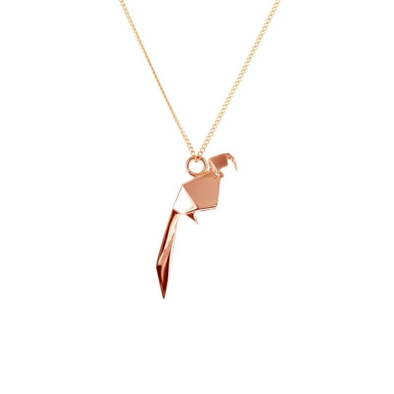 Mini Parrot Necklace Rose Gold image