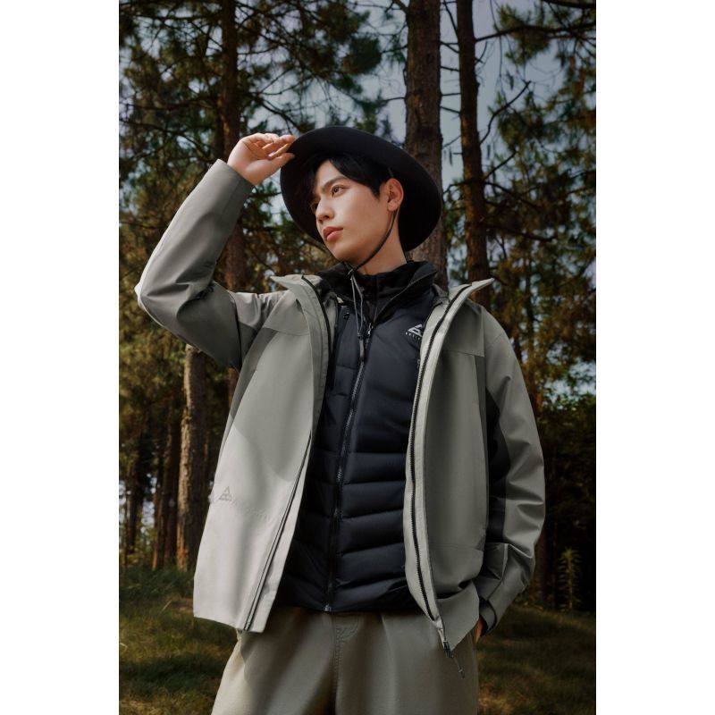 Three In One All Weather Goose Down Parka - Green | Bosideng | Wolf ...