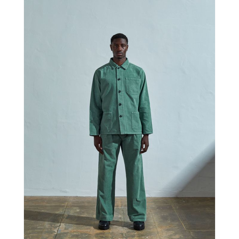 Buttoned Cord Overshirt - Eucalyptus image