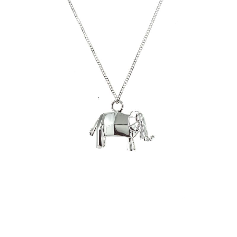 Mini Elephant Necklace Silver image