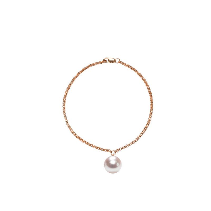 Alba White Pearl Bracelet - Gold image