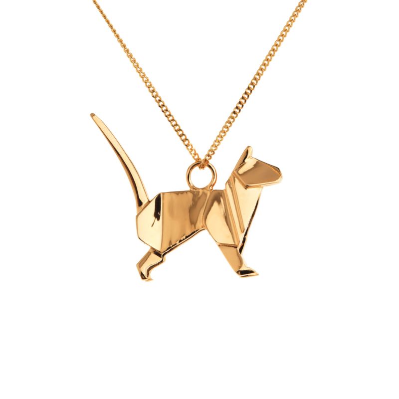 Cat Necklace Gold image