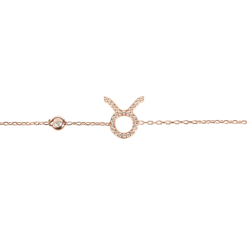 Zodiac Horoscope Star Sign Bracelet Taurus Rose Gold image