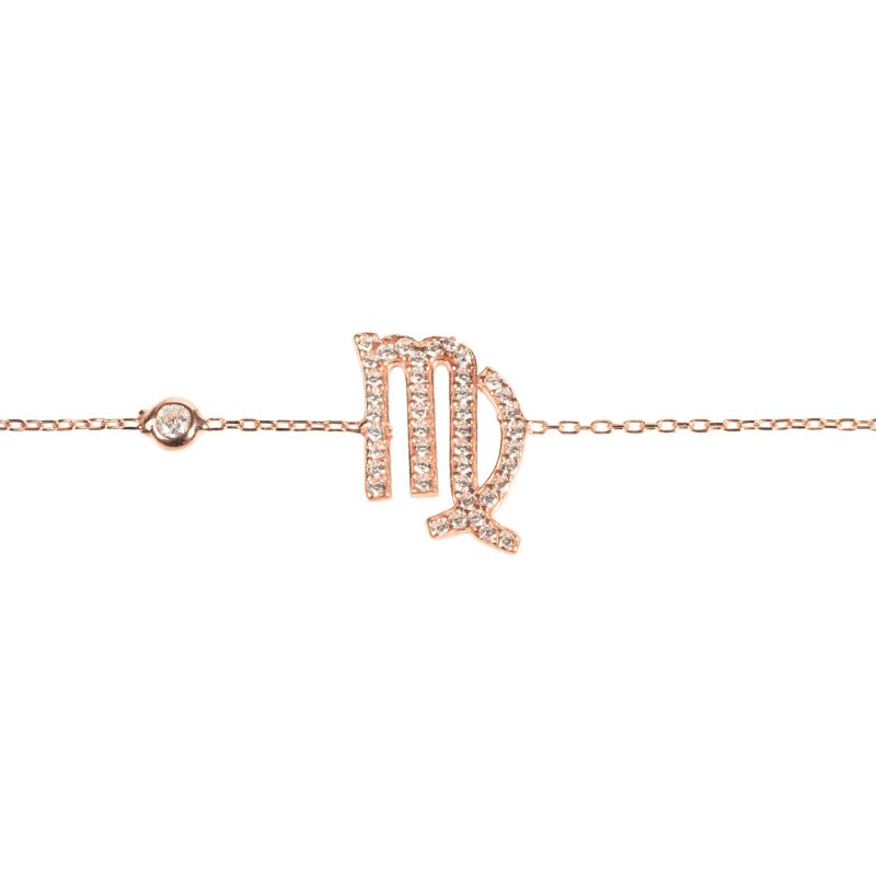 Zodiac Horoscope Star Sign Bracelet Virgo Rose Gold image