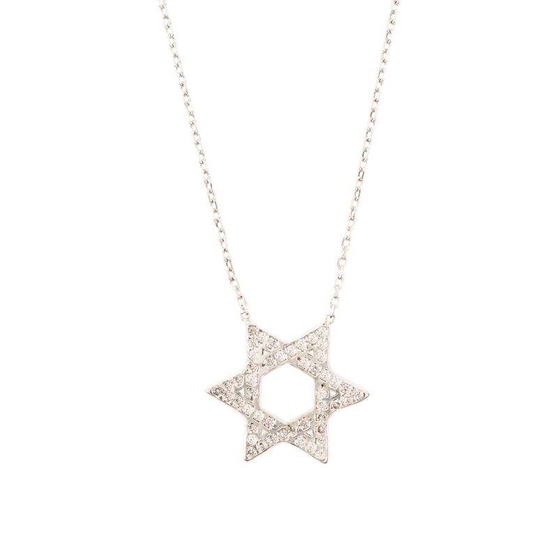 Star Of David Necklace Silver image