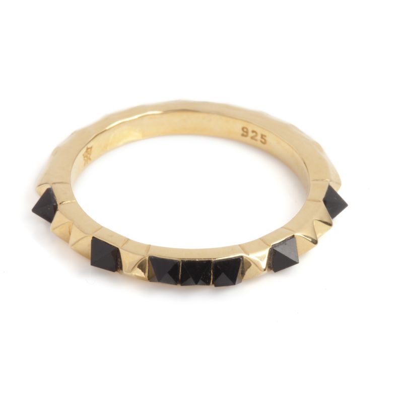 Crocodile Onyx Ring Gold image