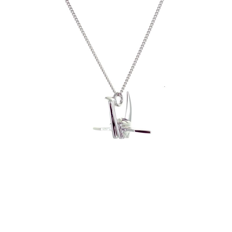 Mini Crane Necklace Sterling Silver image