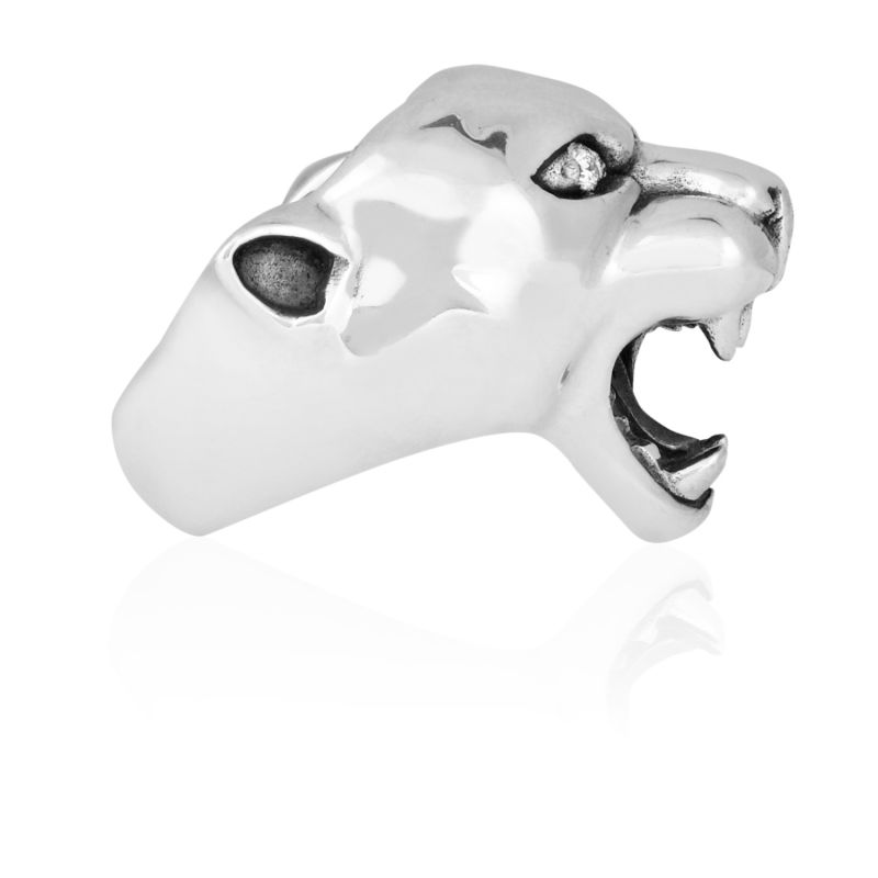 Panther Ring Silver With Diamond image