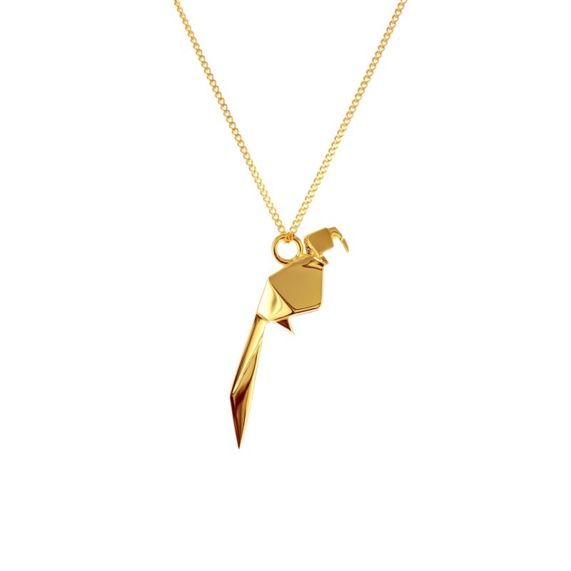 Mini Parrot Necklace Gold image