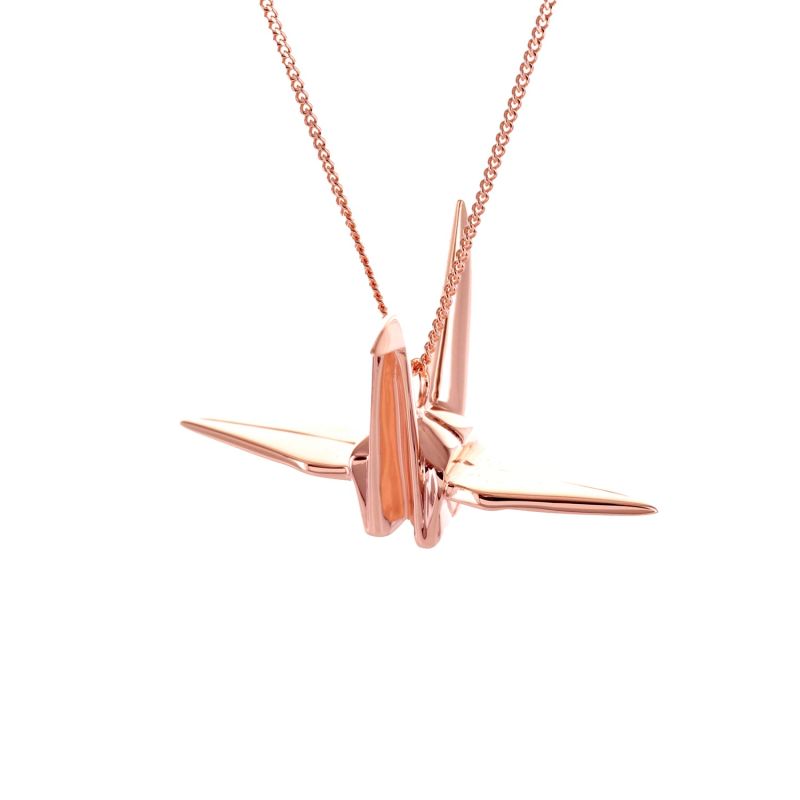 Crane Necklace Rose Gold image