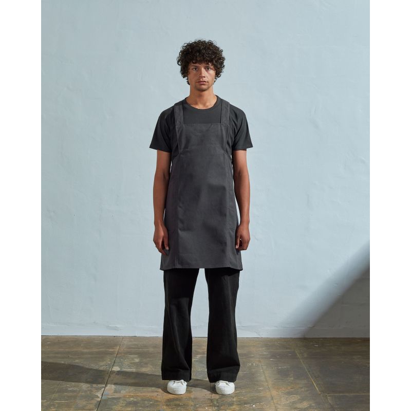 Japanese-Style Canvas Apron - Charcoal image