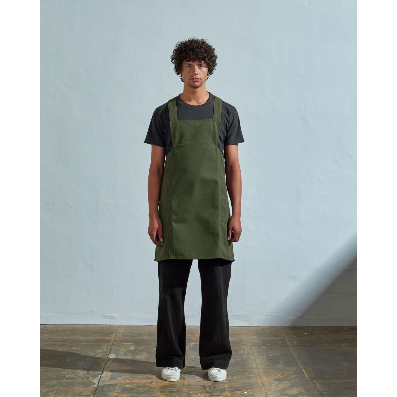 Japanese-Style Canvas Apron - Coriander image