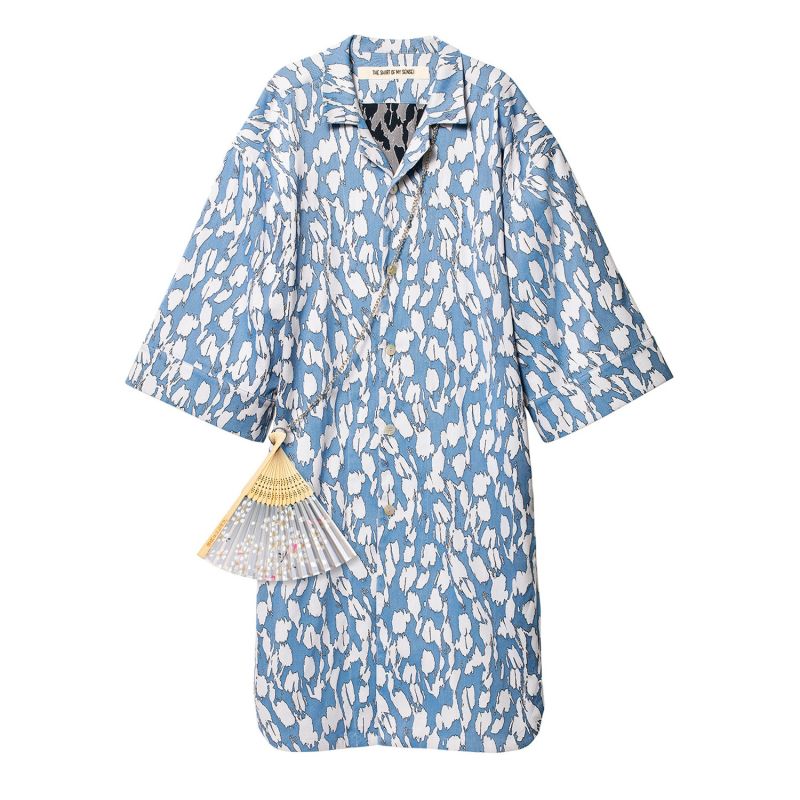 Yukata Shirt Sky Blue/White image