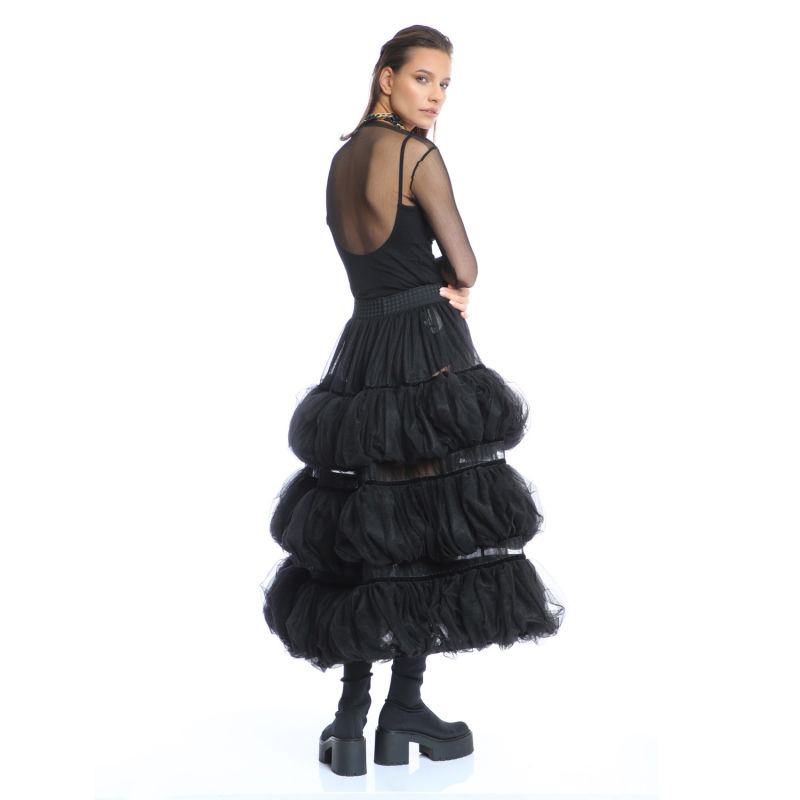 Tulle Volumetric Ruffled Skirt image