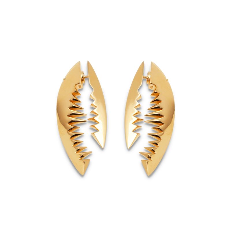 Shark Bite Gold Earrings image