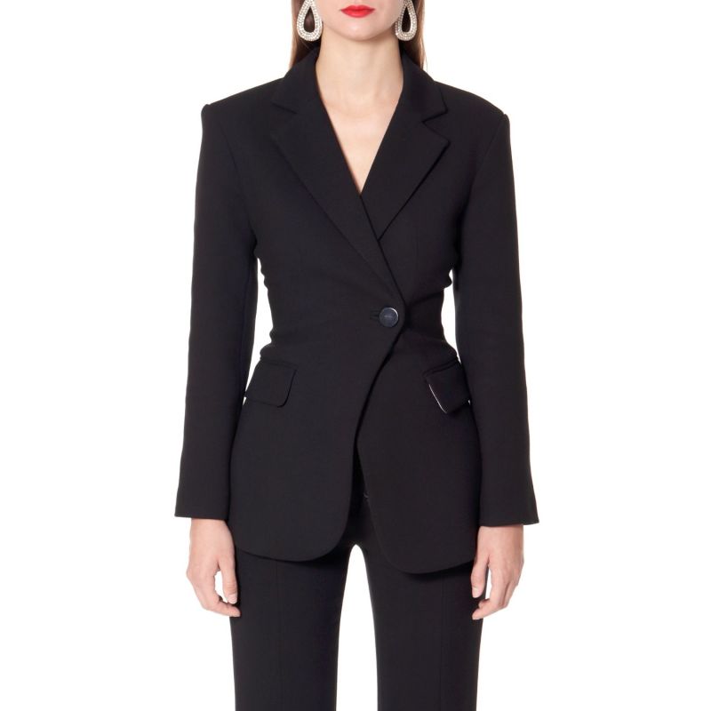 Designer black blazer womens cheap