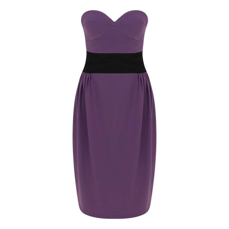 Purple Black Cocktail Dress image