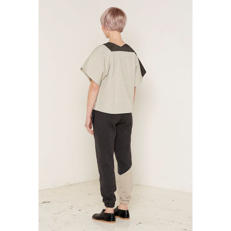 Mars Top Grey & Beige In Organic Cotton image