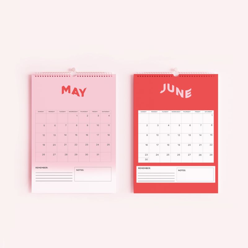 A4 Pink Chaos Calendar 2024, SOFE STORE