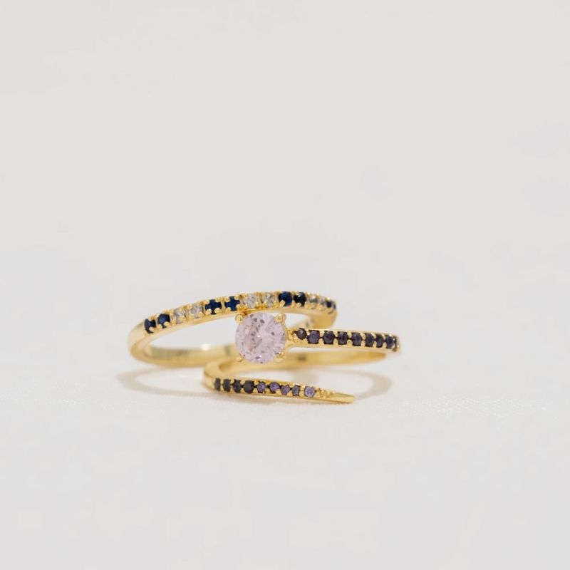 Pink Goldplated Alisa Ring image