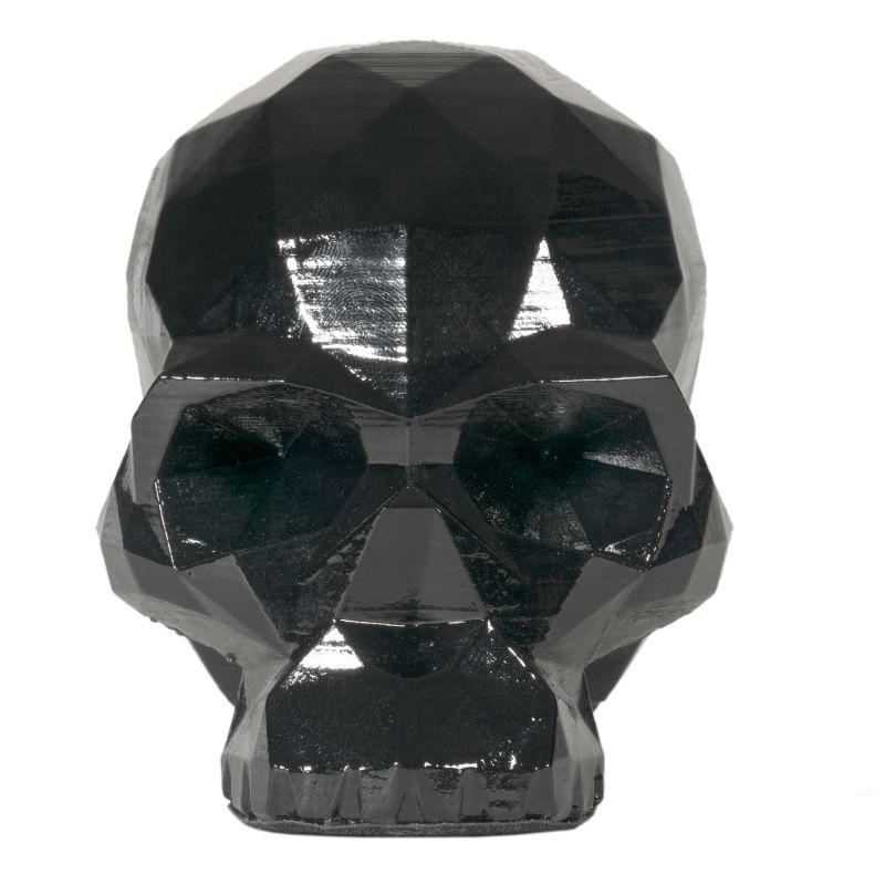 Skull Sculpture - Geometric Design - Yorick Metallic Black image