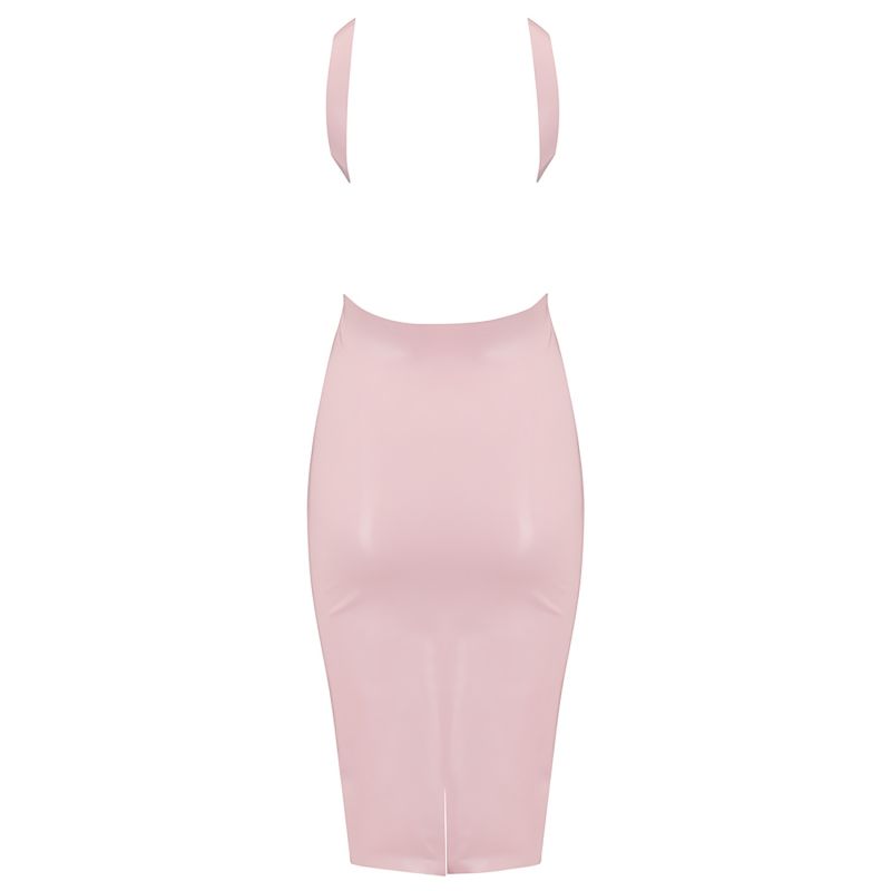 Latex Midi Dress - Pink image