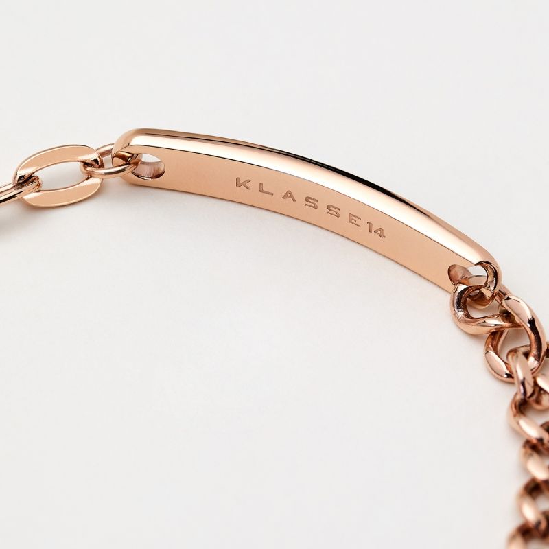 Duality Chain2Chain Bracelet - Rose Gold & White Enamel image