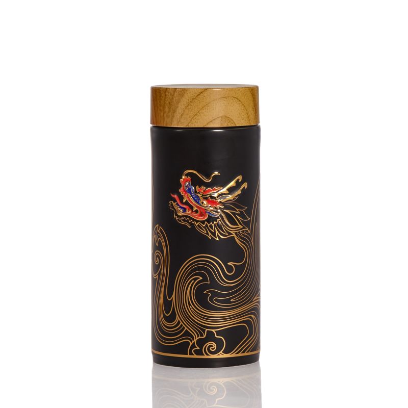 Acera Vibrant Dragoncloud Ceramic Tumbler - Black image