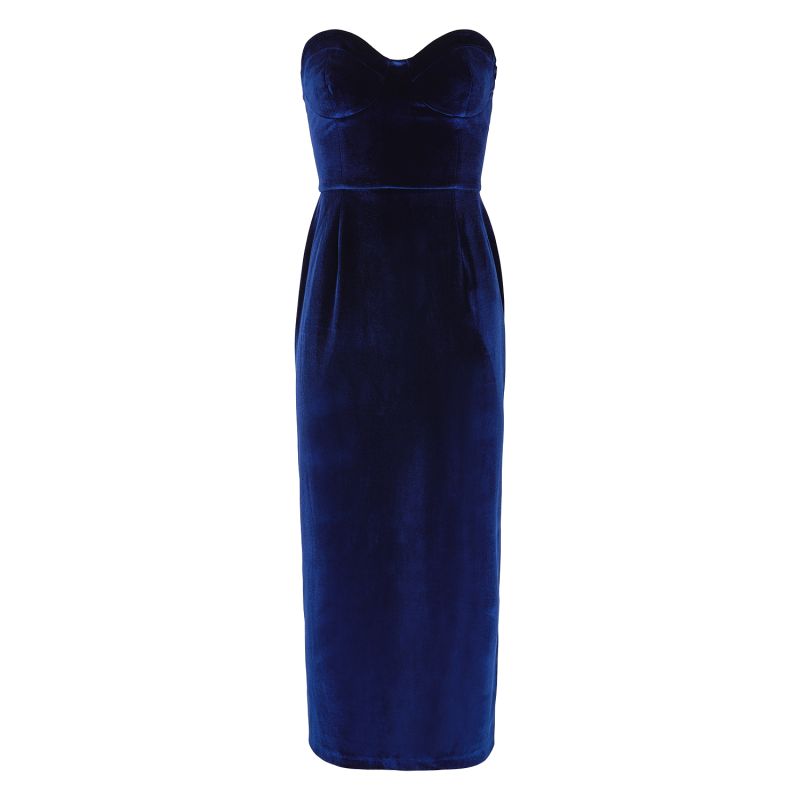 Adele Velvet Strapless Dress image