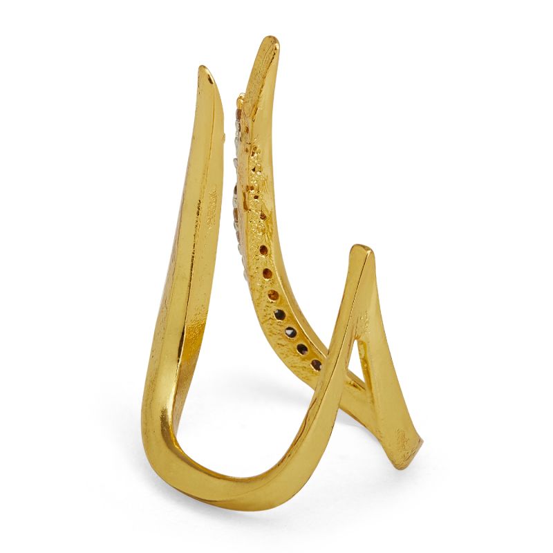Adjustable Gold Sinna Ring With Zirconia image