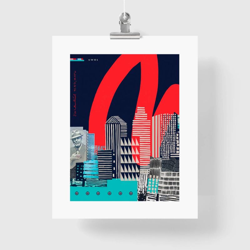 Montreal Cityscape: Urban Skyline Art Print image