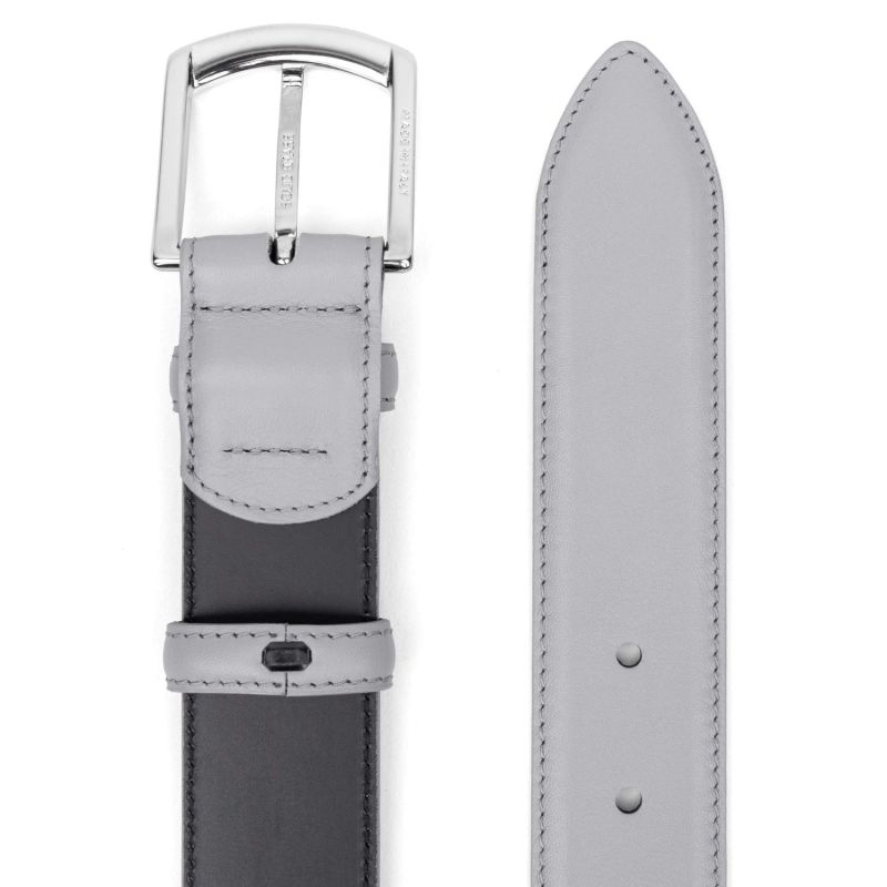 Classic Leather Belt Grey Baldassare image