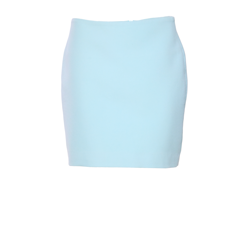 Afina -  Crepe Mini Skirt In Mint Blue image